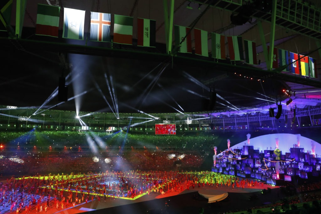 Rio de Janeiro - Cerimônia de abertura dos Jogos Olímpicos Rio 2016 no Estádio do Maracanã (Fernando Frazão/Agência Brasil)
